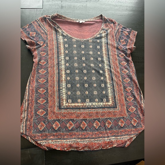 Lucky Brand XL Bandana Short Sleeve Tee - Picture 1 of 7